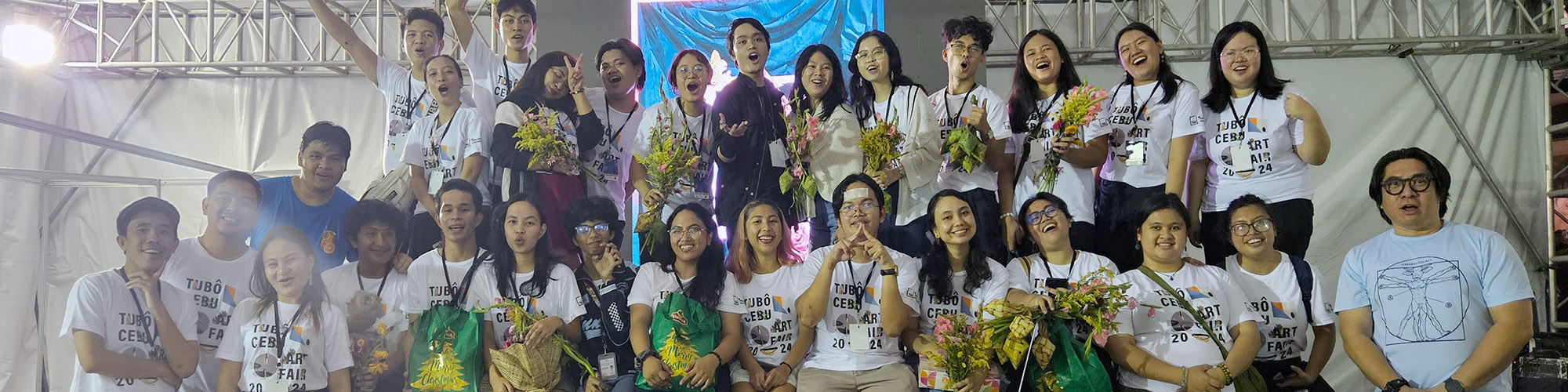 Group photo with all volunteers during the Tubô Cebu Art Fair 2024